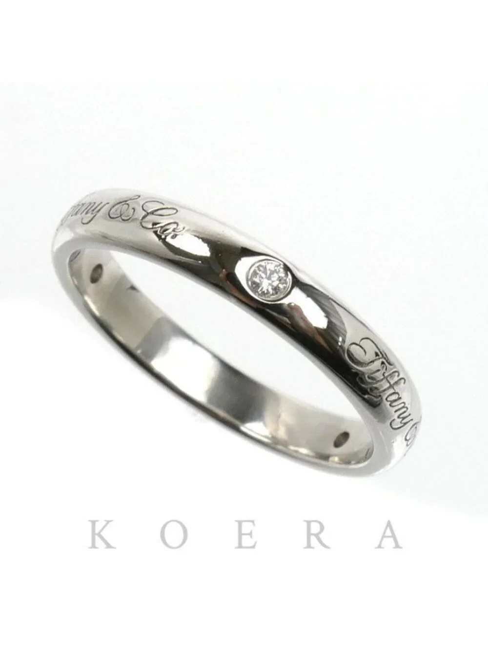 Tiffany & Co Platinum Notes Lucida Ring Diamond Vintage